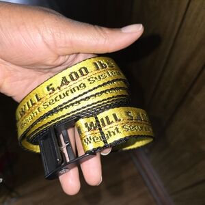 Off white,  O/S, yellow/black